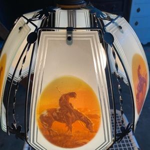 Cowboy umbrella lamp